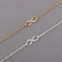 Shuangshuo 2017 New Fashion Infinity Bracelet for Women with Crystal Stones Bracelet Infinity Number 8 Chain Bracelets bileklik