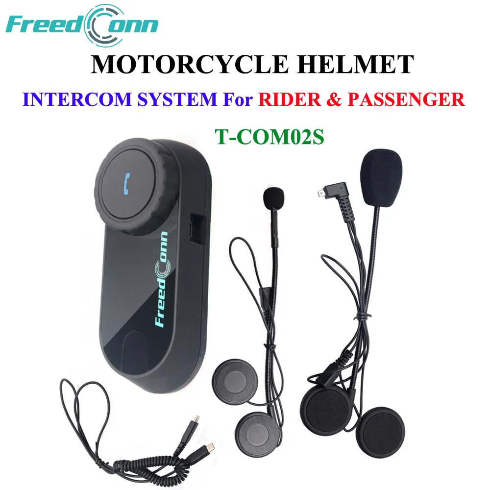 Freedconn T-COM02S мотоциклетный шлем переговорные Bluetooth шлем гарнитура для всадника и пассажира Pillion система внутренней связи