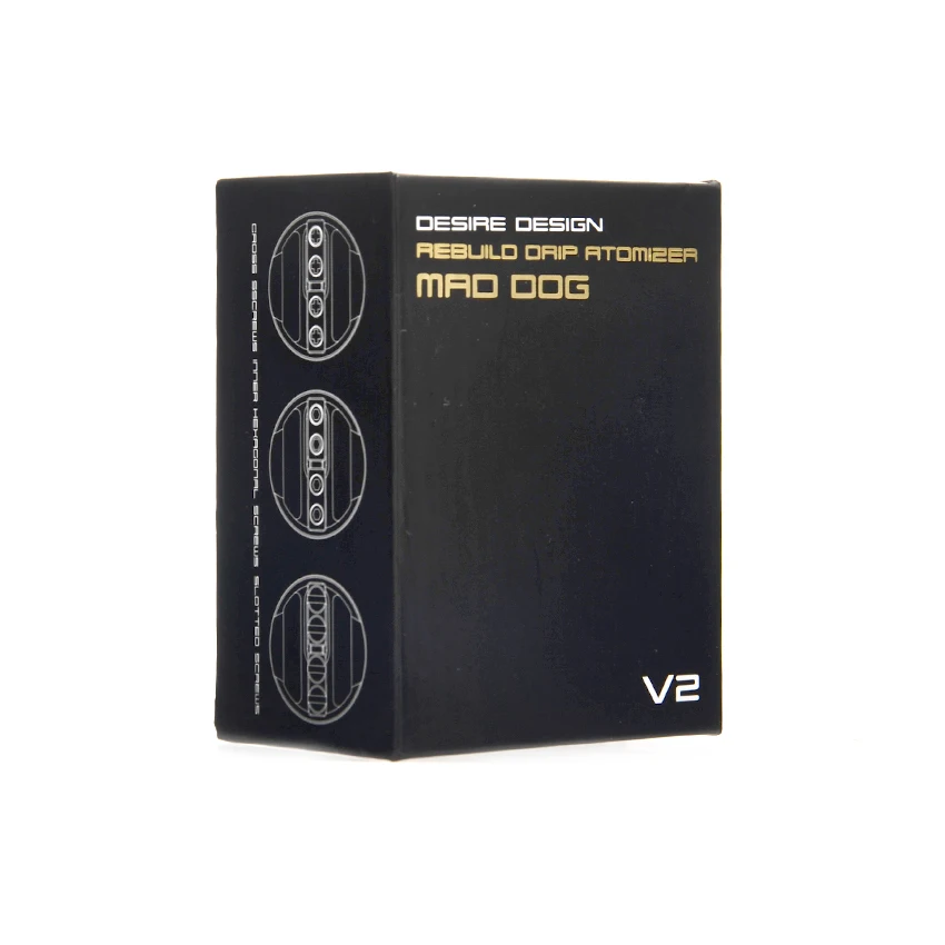 Оригинальный желание Mad Dog RDA V2 распылитель с боковыми воздуха ввиду Dripper ecigarette