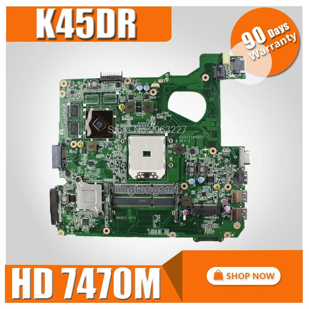 K45DR placa base HD7470M 1GB para For Asus A45D A45DR K45D R400D R400DR