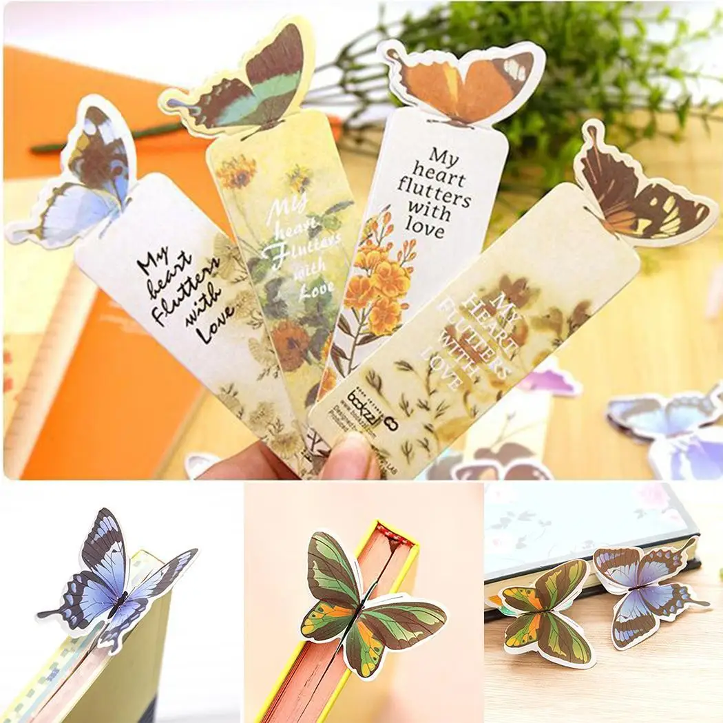 Креативный канцелярский офис мультфильм животных Закладка с бабочкой 13 см