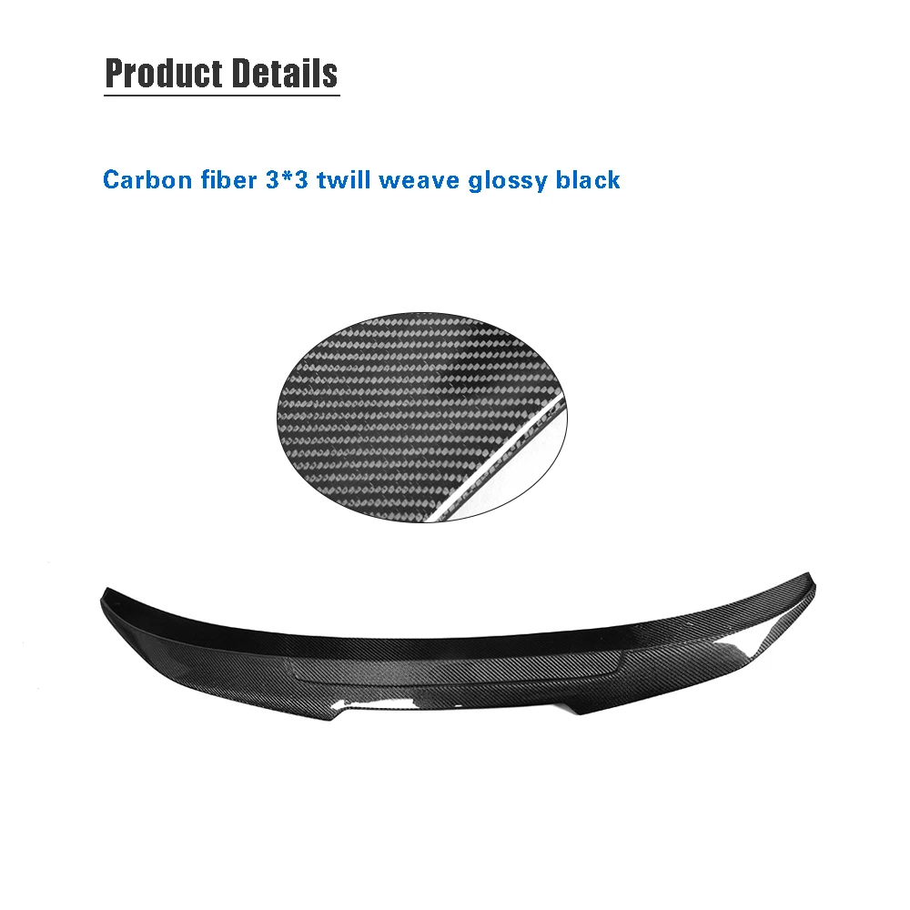 For BMW F30 F80 M3 2013- Carbon Fiber Rear Trunk Spoiler Big Customized Boot Lip Wing Lip