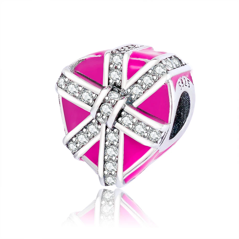 925 Sterling Silver Heart Charm Fit Original Pandora Charm Bracelet DIY