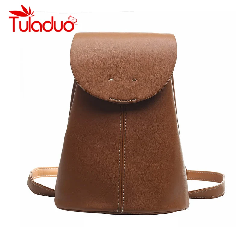

Special Design Anti Theft Women Leather Backpacks 2019 New Purse Vintage Female Shoulder Bag Travel Small Backpack Lady Rucksack