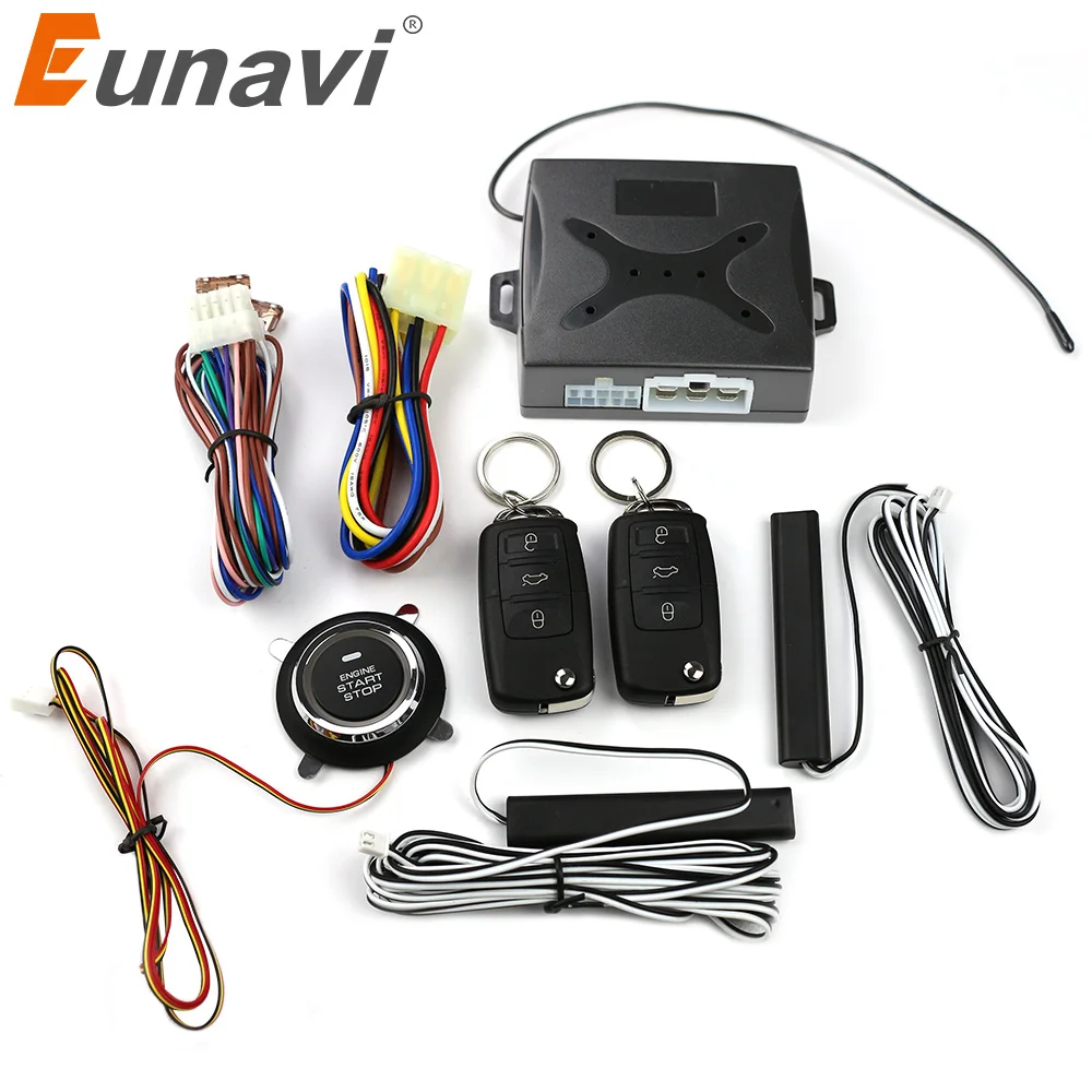 Eunavi remote keyless push start stop button remote start stop car