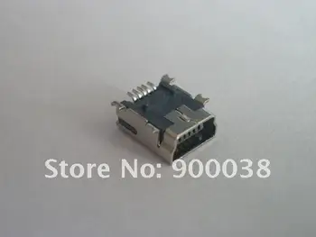

10pcs Female Mini USB Connector 2.0 B Type 5 Pin receptacle SMD Mount reflow solderable material with 2 locators