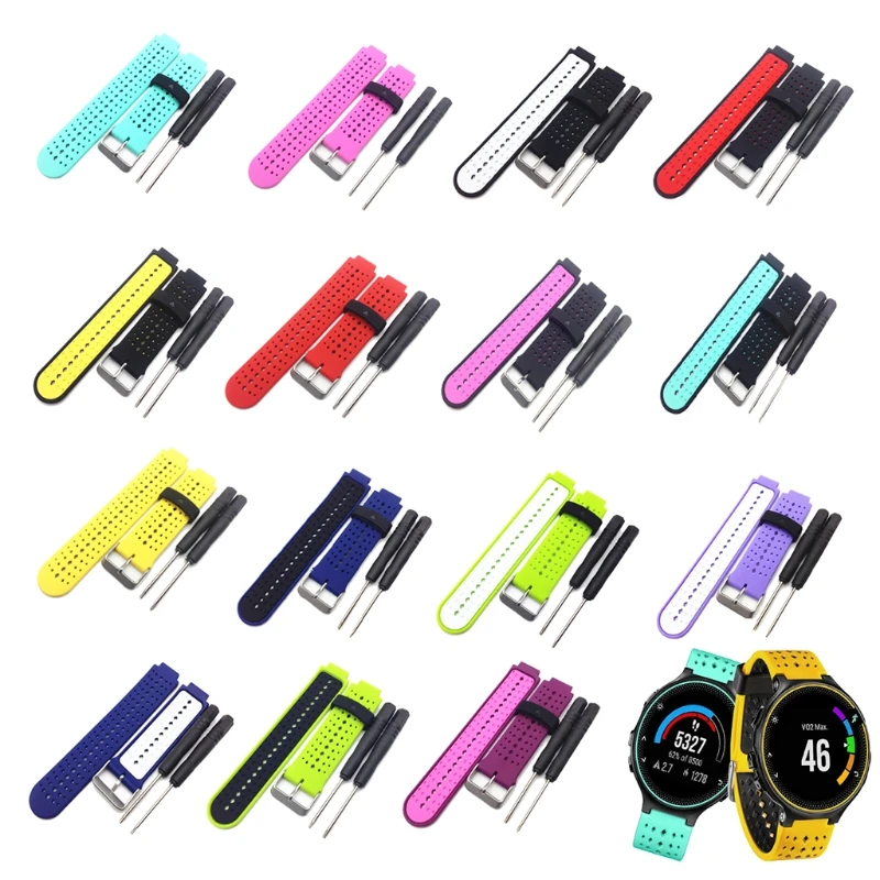 

Free delivery Silicone Watch Strap Band For Garmin Forerunner 220 230 235 620 630 Smart Watch