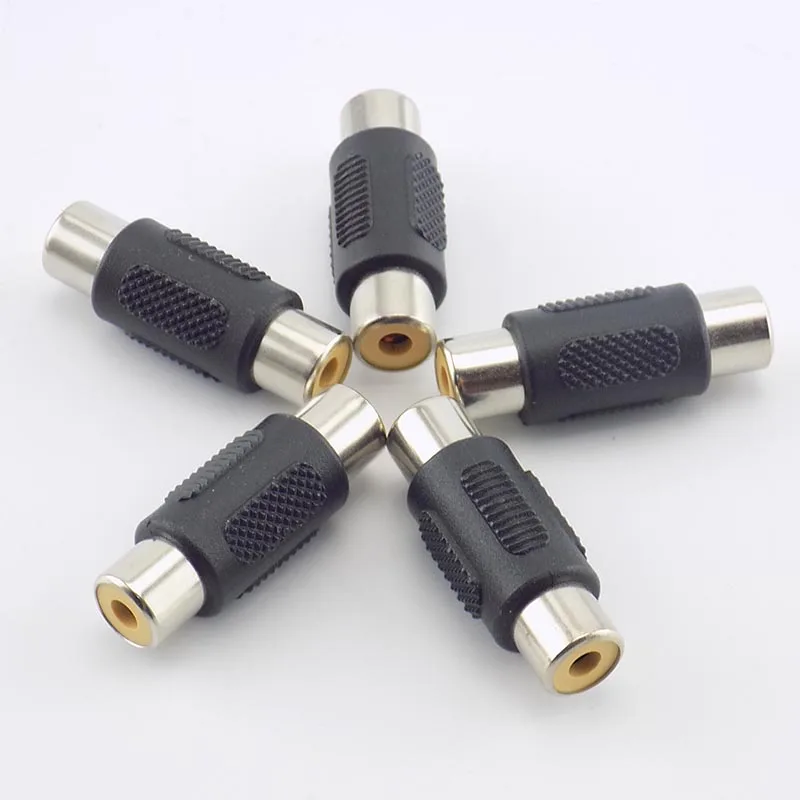 

5Pcs RCA Female to RCA Female Audio Video Cable Jack Plug Adapter Plug For Cctv Camera Security System Bnc Socket Connector