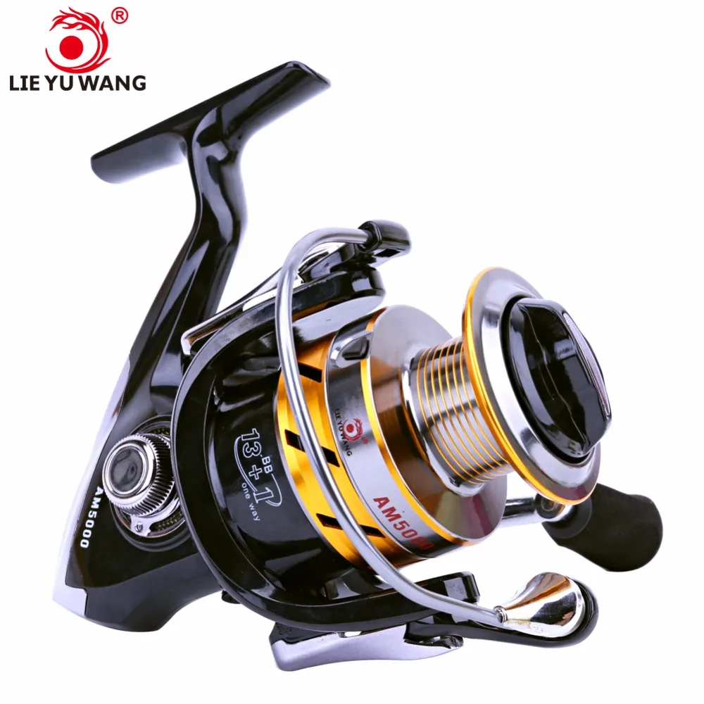 

LIEYUWANG Fishing Spinning Reel 13+1 Ball Bearings Gear Ration High Speed 4.7:1 Sea Fishing Spinning Reel Carretilha Pesca Wheel