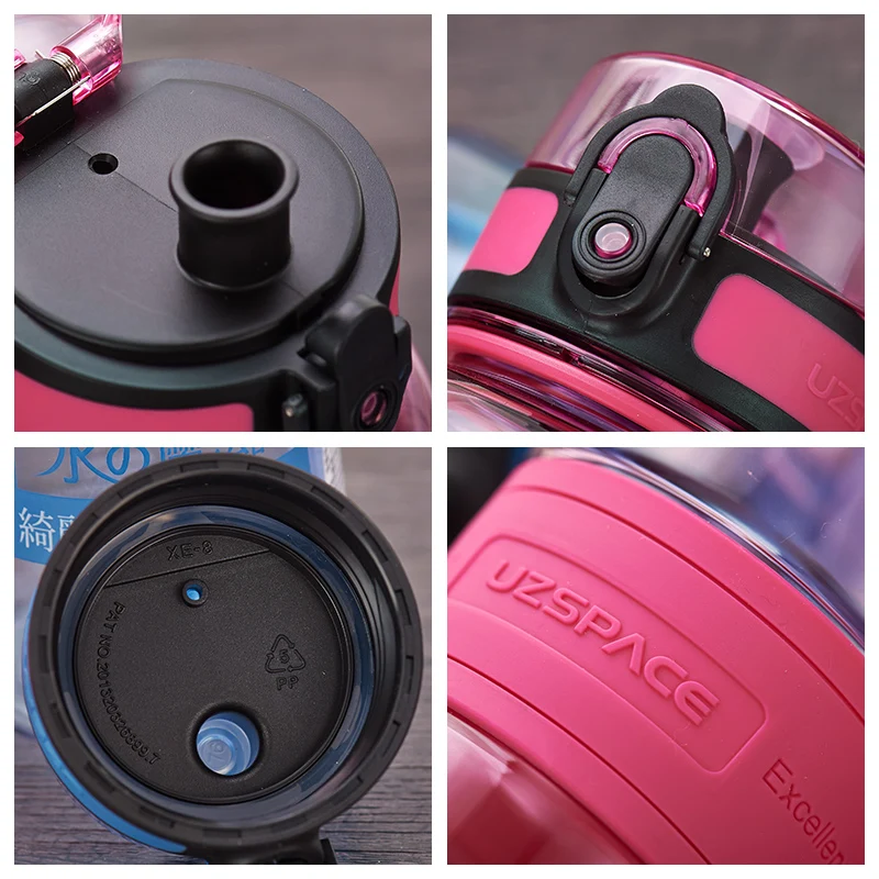 UZSPACE Negative Ion Sport Water Bottle Portable Lemon Juice Fruit Tea Shaker My Drink bottle Tritan Plastic 5 Capacity 5 Colors