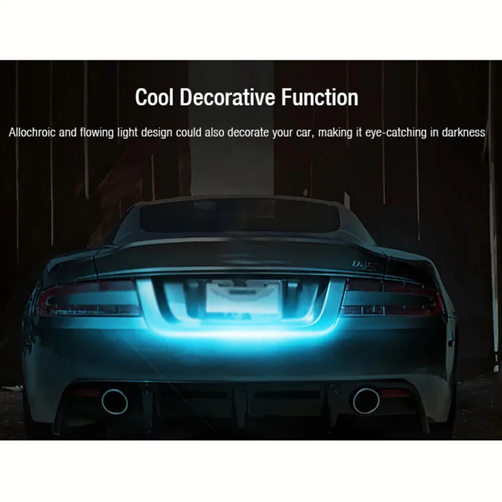 

Car Tail Turn Signal Amber Flow Led Strip Trunk Tail Light Ice Blue LED DRL Daytime Running RED Brake Parking Lamp Auto Styling