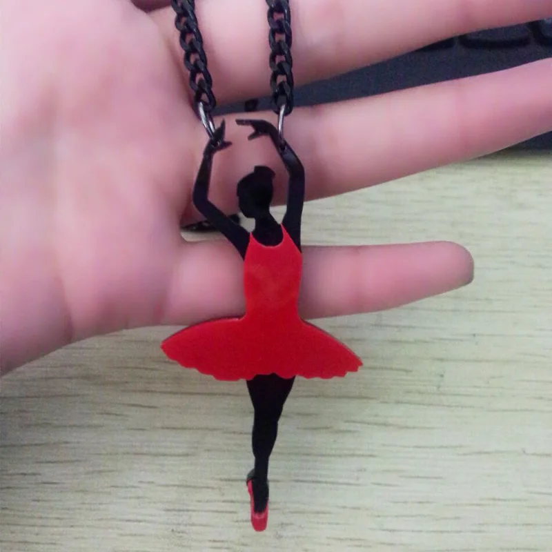 

Women Girls Lady Acrylic Long Sweater Chain Ballet Ballerina Dancer Necklace