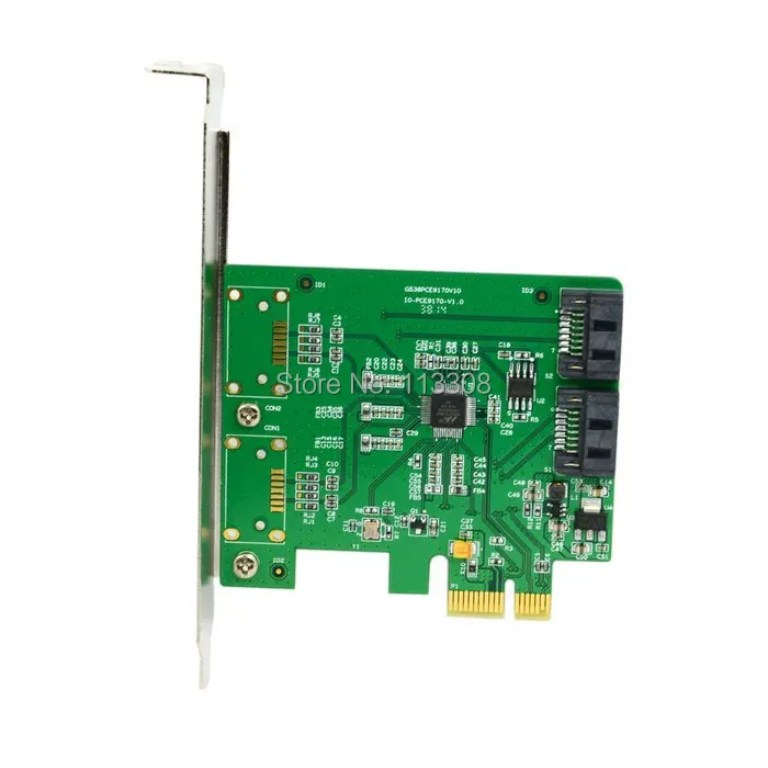 

50pcs / lots Low Profile Dual Ports Internal PCI-Express SATA 3.0 6Gb/s Expansion Card Marvell Chipset,UPS DHL TNT Fedex