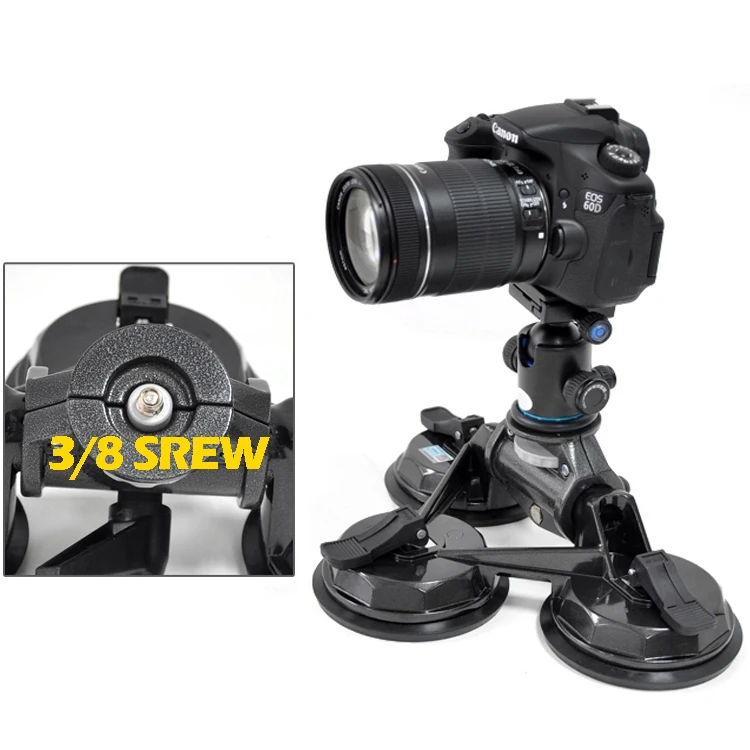 Car Suction Cup Mount DSlR Camera Video Stabilizer Car Sucker Cup Holder For 5D GH5 A7 DSLR