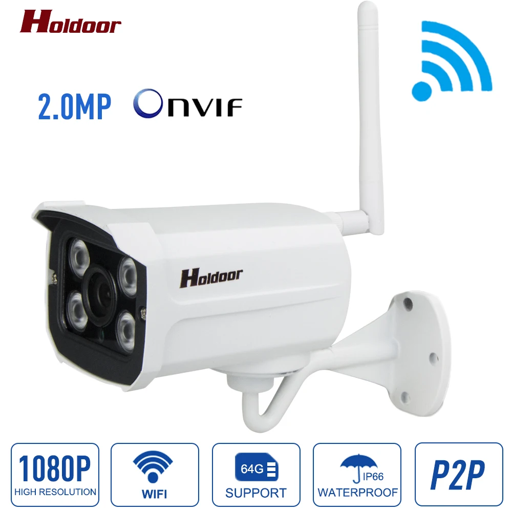 

IPC Wireless IP Camera wifi HD 1080P Webcam Security Camera support Memory Micro SD Card Metal Shell Outdoor IP66 Waterproof P2P