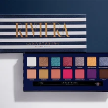 Палитра Anastasia Beverlying Hills Riviera 14 Косметическая пудра, набор для нанесения свечения, контурный хайлайтер, пудра, румяна, крем для бровей