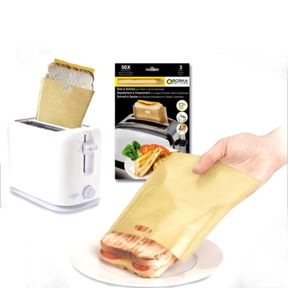 

10 PCS Toaster Sandwich Bread Hot Toast Bread PTFE Bag Nonstick Bag Teflon Nonstick Bag Baking and Pastry Tools