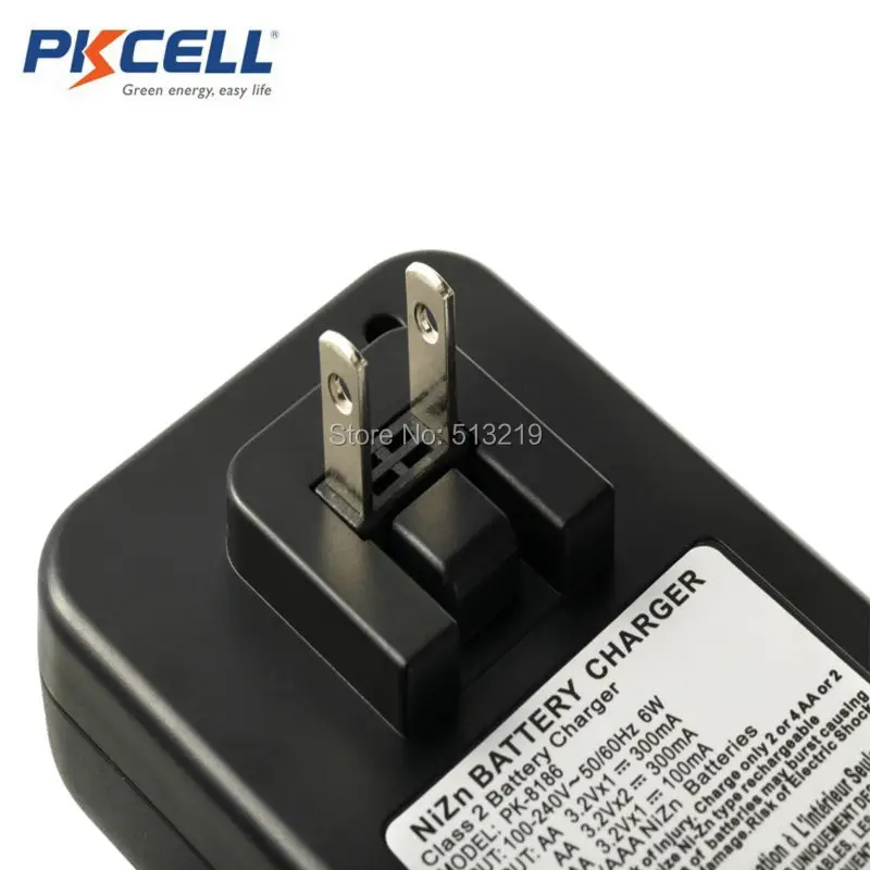 PKCELL 1,6 v NIZN AA/AAA зарядное устройство 8186 светодиодный индикатор быстрой зарядки AA/AAA батареи NI-ZN зарядное устройство EU/US