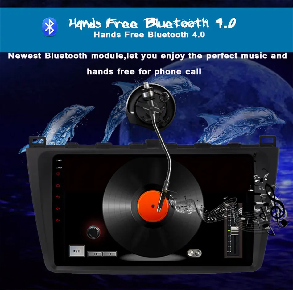 Discount 9" HD Screen 2din Android9.0 8Core Car DVD Player for 2008 2010 2012 2015 MAZDA 6 Rui wing stereo radio GPS Navigation Head unit 4