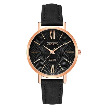 

Geneva Women Watch Luxury Brand Fashion Dress Leather Strap Ladies Watches Analog Quartz Wristwatch Clock Gift Relojes Mujer