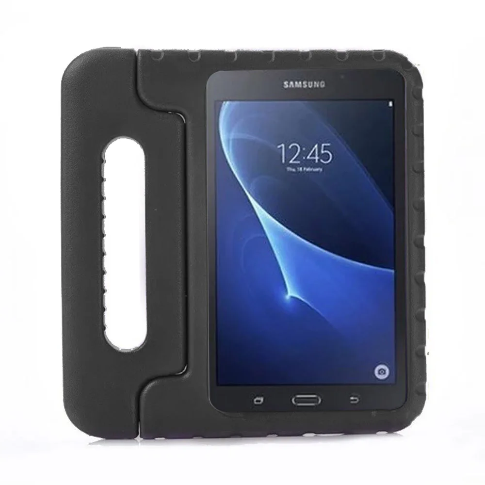 Чехол для Samsung Galaxy Tab A 9,7 SM-T550 T555 P550 чехол для планшета, противоударный Прочный защищенный EVA полный Дети Ручка Стенд - Цвет: black