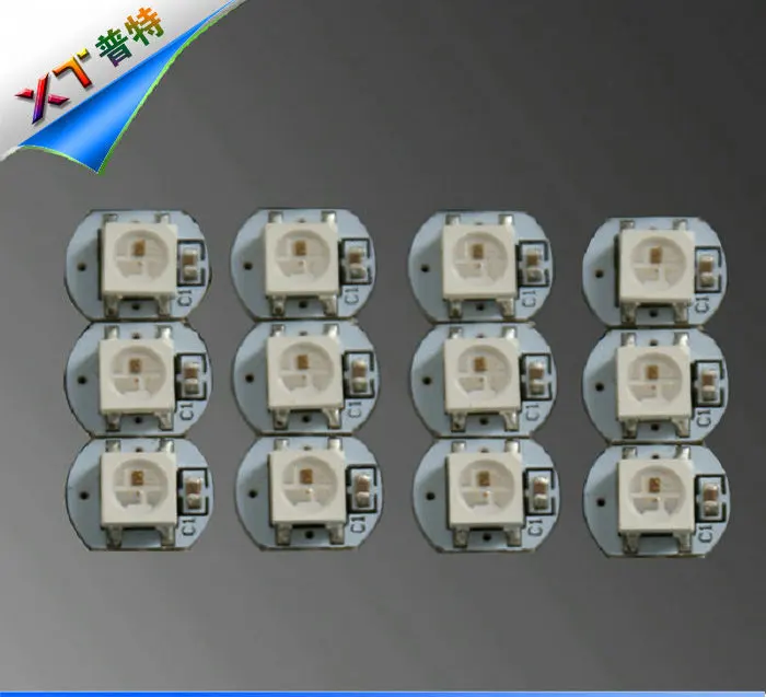 50 шт. WS2811 IC встроенный WS2812B ws2812 2812 светодиодные чипы с радиатором (10 мм * 3 мм) 5050 SMD RGB