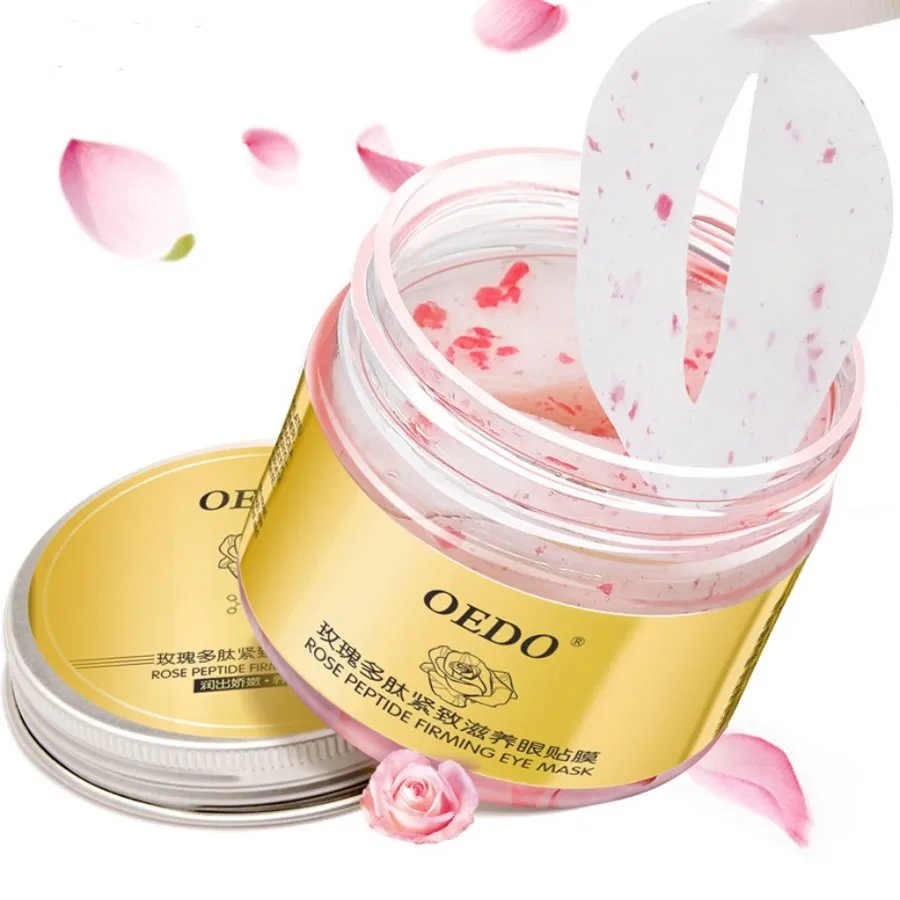 60pcs Eye Mask Rose Peptide Firming Remove Dark Circle Moist Bright