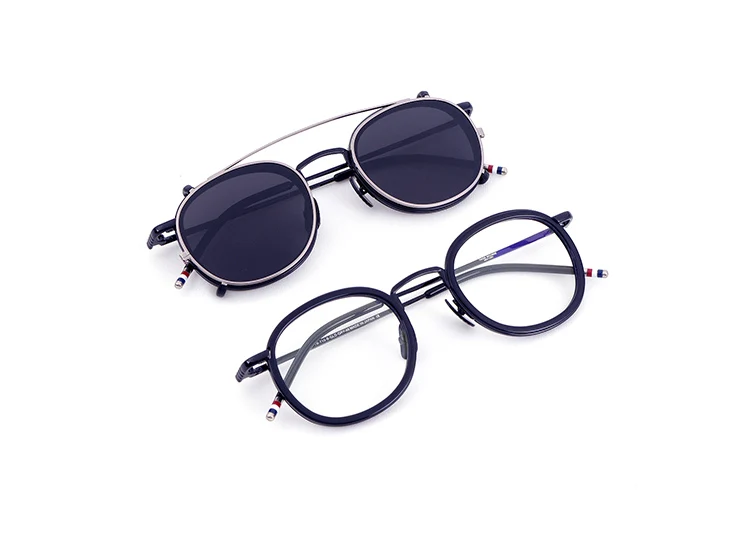 Ретро стимпанк Googles, Ретро стиль, фирма Tom, круглые очки, женские, мужские, на застежке, солнцезащитные очки, TB710, металлические, в стиле панк, солнцезащитные очки, мужские очки