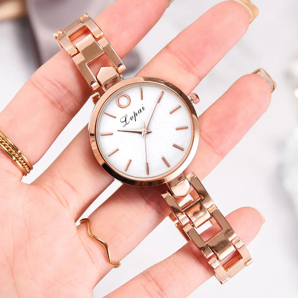 Lvpai Топ бренд часы женские розовое золото браслет простые reloj mujer montre femme|Женские