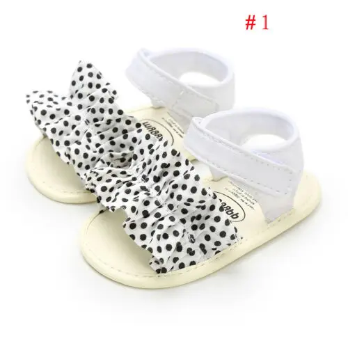 Newborn Kid Baby Girl Bowknot Sandals Summer Casual Crib Shoes First Prewalker
