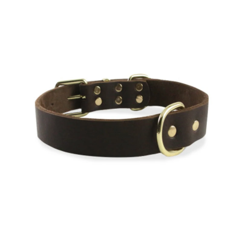 

Durable Genuine Leather Dog Collars for Medium Large Dogs Soft Adjustable Pet Collar with Strong Alloy Buckle Pets Accessories