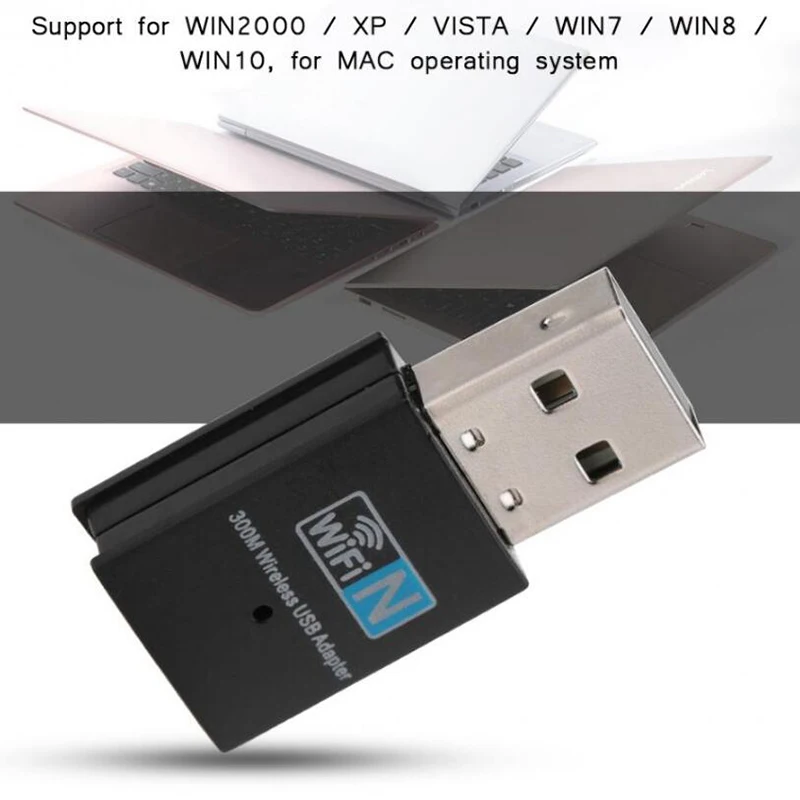 20 шт./лот BRSUANG 300 Мбит/с USB беспроводной WiFi адаптер 802.11N адаптер сетевая карта для настольного ноутбука ПК смартфон Настольный проектор