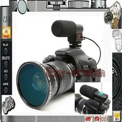 

MIC-109 Mini hotshoe Stereo Shotgun Microphone Mic 3.5mm like ME-1 for DSLR DV EVIL 650D D700 5D2 5D3 GX1 PF049 Hot-shoe
