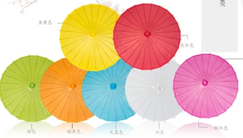 

20 pcs Wedding Parasols Paper Parasol Sun Umbrellas Accessories Handmade 33'' Diameter Solid Color Paper Umbrella Chinese Straig
