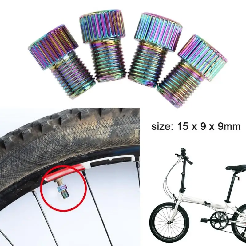 4pcs Presta to Shcrader Bike Pump Valve Adapters Aluminum Alloy