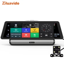 Bluavido 10 Inch 4G Android Car DVR Camera GPS Navigation FHD 1080P Video Recorder ADAS Dual lens Dashcam Remote live monitoring