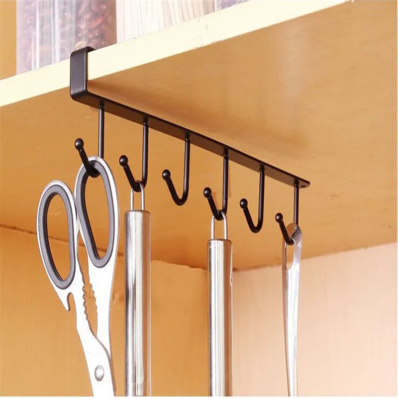 

Useful Kitchen Cupboard Storage Rack Cupboard Shelf Hanging Hook Organizer Closet Clothes Glass Mug Shelf Hanger Wardrobe Holder