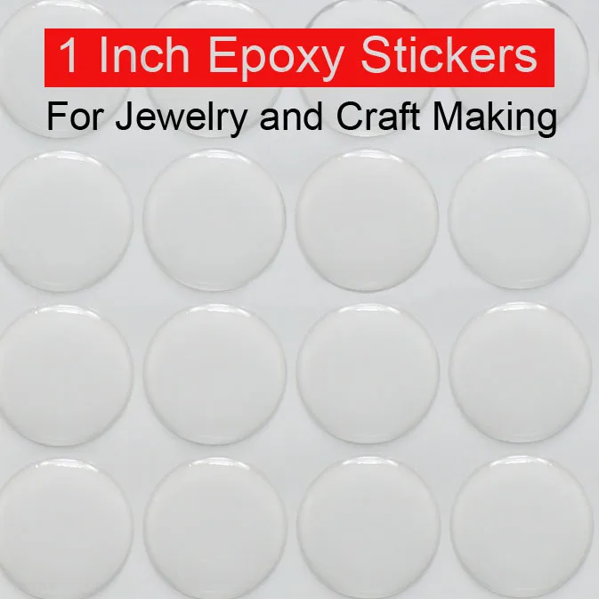 1 inch epoxy stickers adhesive circle stickers Self Adhesive Stickers 3D effect Clear Round Epoxy stickers Domes 100pcs