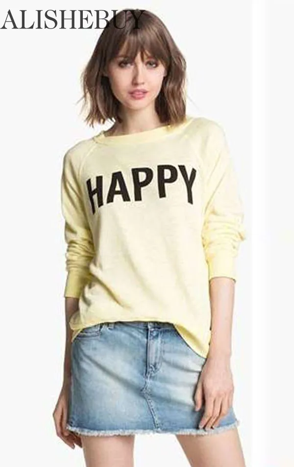 Autumn Fashion Women Hoodies Sweatshirts Sunshine color