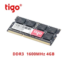Tigo DDR3 4GB для ноутбука оперативная память 1,35 V низкая мощность 1600mhz 1333mhz Sodimm память
