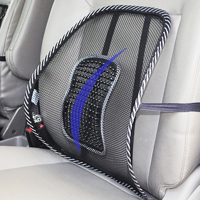 

Universal Car Back Support Chair Massage Lumbar Support Waist Cushion Mesh Ventilate Cushion Pad For Car Office Home