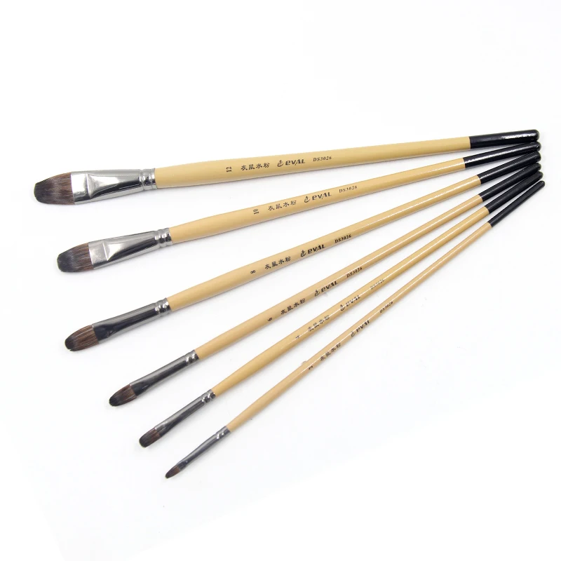 Buy Eval 6pcs/set Squirrel Hair Painting Brushes