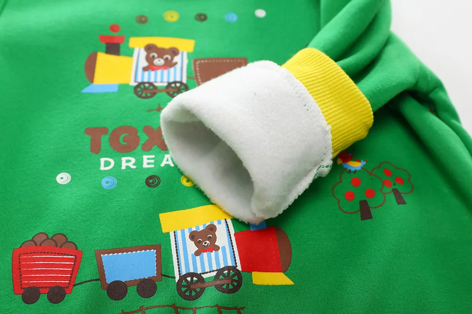 Новинка Детская Толстовка для малышей хлопковые толстовки с длинными рукавами и рисунком для малышей плотная теплая верхняя одежда для малышей, осенне-зимняя одежда