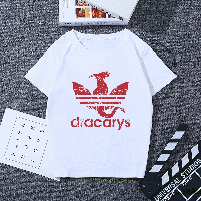 Летняя футболка Dracarys для мамы дракона, эстетическая Футболка Harajuku Khaleesi Camisetas dadragon Dragon Got, женские топы, одежда - Цвет: 2556