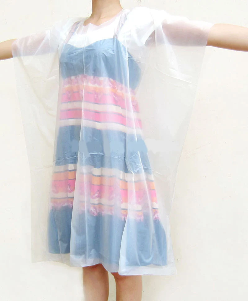 

100pcs/set salon Cleaning Plastic Aprons Disposable Apron Transparent Hairdressing cape disposable cloth Barber hair salon tool