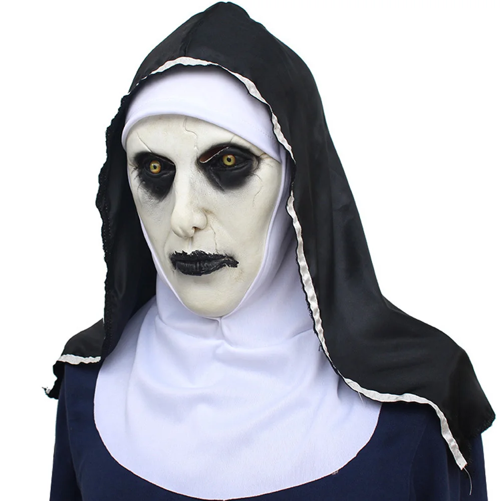 

Halloween Horror Nun Mask Scary Face Mask Ghost House Masquerade Club Cosplay Props Halloween Party Decoration