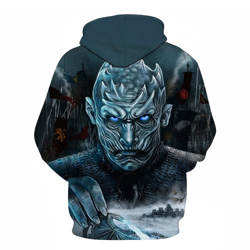 New Movie Game of thrones Hoodie Men Women All characters Cosplay 3d Sweatshirts Hoodies Casual Men Streetwear Pullover 6XL