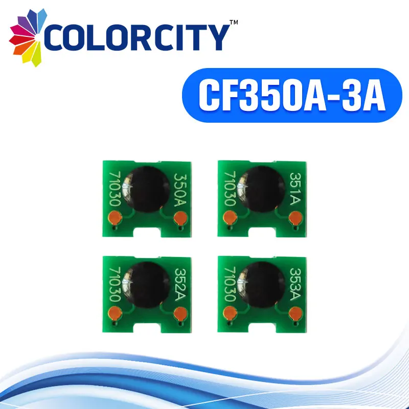 5 комплектов CF350A CF351A CF352A CF353A тонер-картридж чип для HP laserJet 130A M176N M176 176N M177 M177FW 176 177