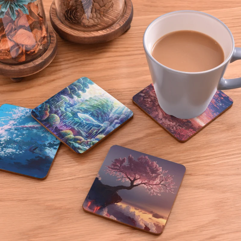 CFen A مربع خشبية الوقايات شرب كأس حصيرة الوقايات حامل سادة غير زلة القهوة شرب الوقايات الجدول حصيرة 1 قطعة CFen A مربع خشبية الوقايات شرب كأس حصيرة الوقايات حامل سادة غير زلة القهوة شرب الوقايات الجدول حصيرة 1 قطعة