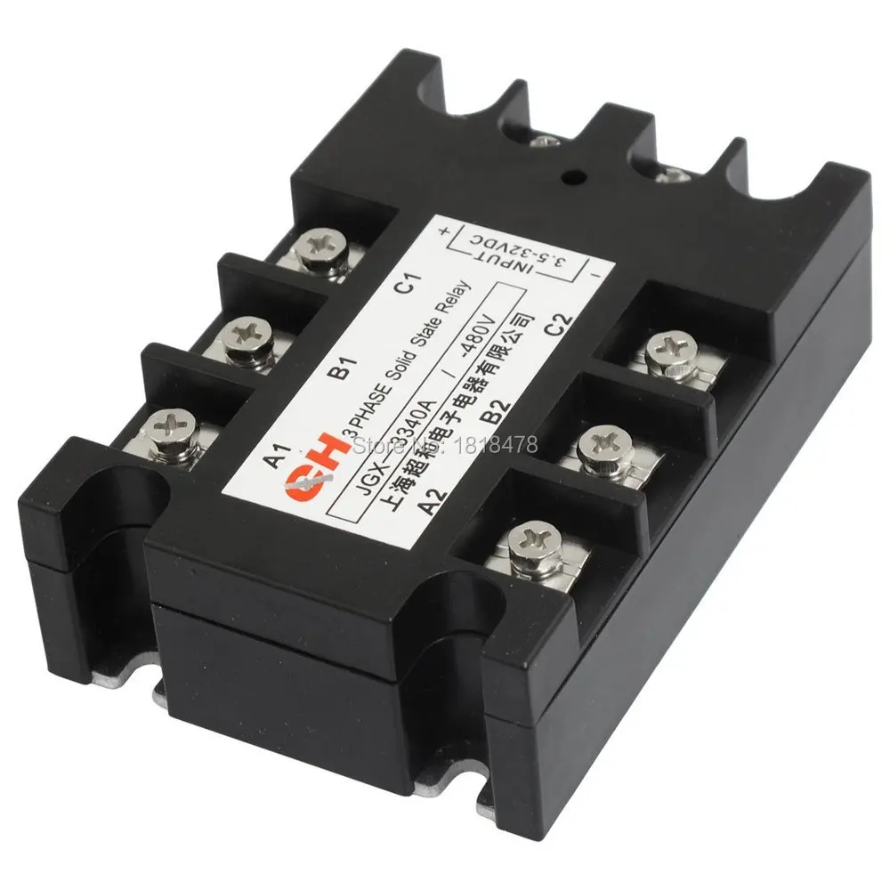 JGX 3340 DC to AC 3 Phase Solid State Relay 3.5 32VDC 9 30mA 480VAC 40A